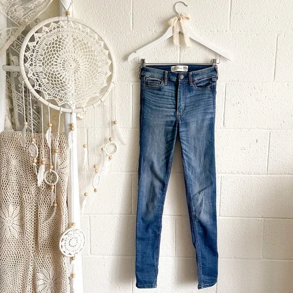 Abercrombie & Fitch Dark Blue Skinny Denim Pants - Picture 3 of 10